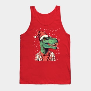 Christmas T-Rex Tank Top